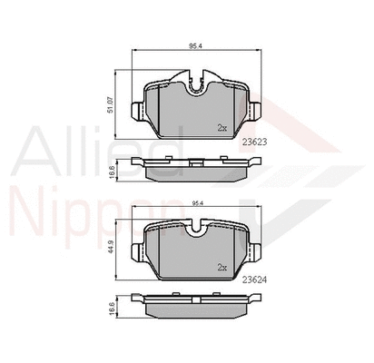 Brake Pad Set, disc brake (ADB01710)