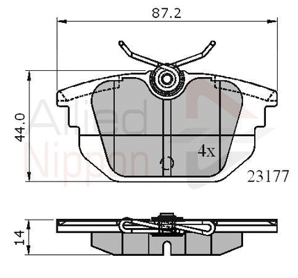 Brake Pad Set, disc brake (ADB01012)