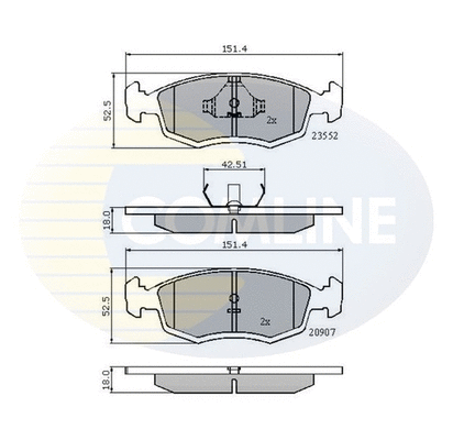 Brake Pad Set, disc brake (CBP0201)