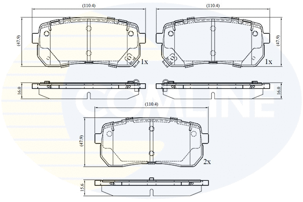 Brake Pad Set, disc brake (CBP32693)