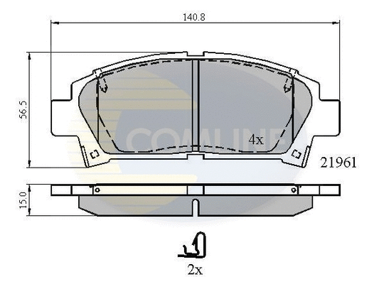 Brake Pad Set, disc brake (CBP3713)