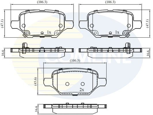 Brake Pad Set, disc brake (CBP32436)