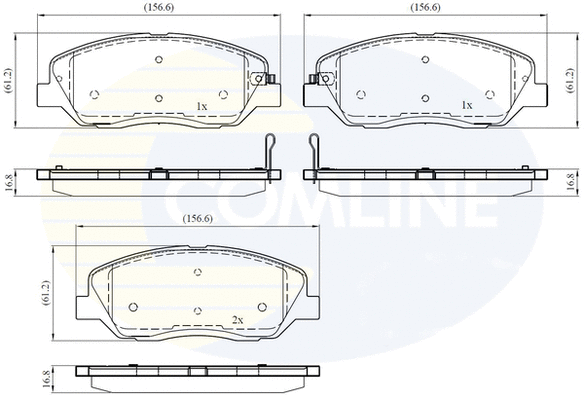 Brake Pad Set, disc brake (CBP31676)