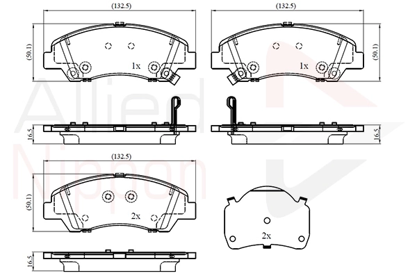 Brake Pad Set, disc brake (ADB32866)