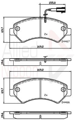 Brake Pad Set, disc brake (ADB12247)