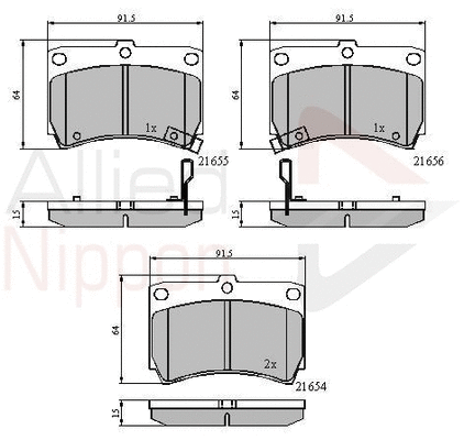 Brake Pad Set, disc brake (ADB3245)