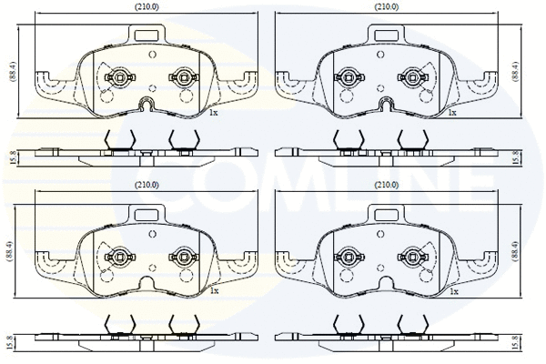 Brake Pad Set, disc brake (CBP02637)