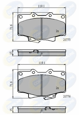 Brake Pad Set, disc brake (CBP3170)