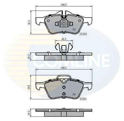 Brake Pad Set, disc brake (CBP01548)