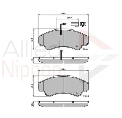 Brake Pad Set, disc brake (ADB11041)