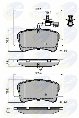 Brake Pad Set, disc brake (CBP12105)