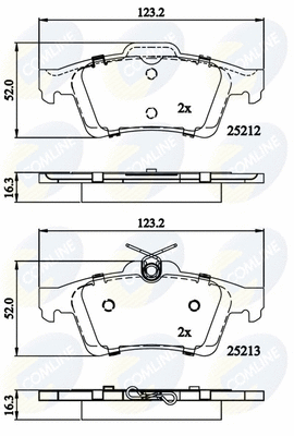 Brake Pad Set, disc brake (CBP01629)