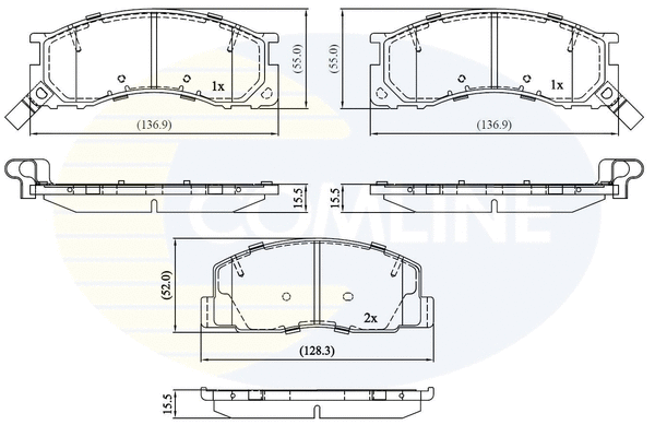 Brake Pad Set, disc brake (CBP3746)