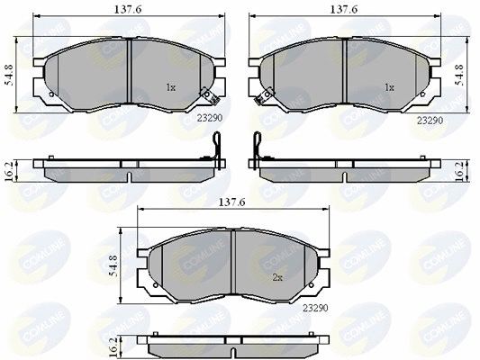 Brake Pad Set, disc brake (CBP3269)