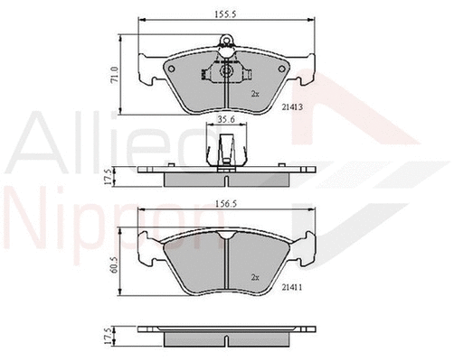 Brake Pad Set, disc brake (ADB0738)