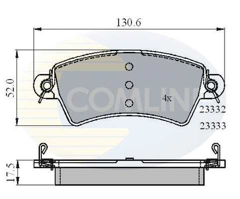 Brake Pad Set, disc brake (CBP01549)