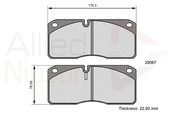 Brake Pad Set, disc brake (ADB06107)