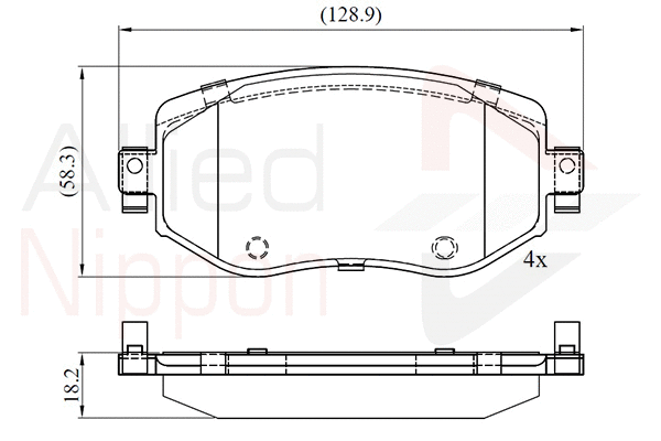 Brake Pad Set, disc brake (ADB06125)