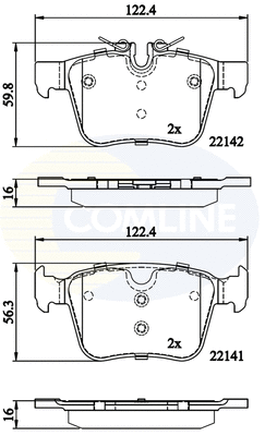 Brake Pad Set, disc brake (CBP02255)