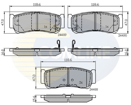 Brake Pad Set, disc brake (CBP31714)