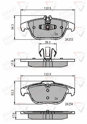 Brake Pad Set, disc brake (ADB01792)