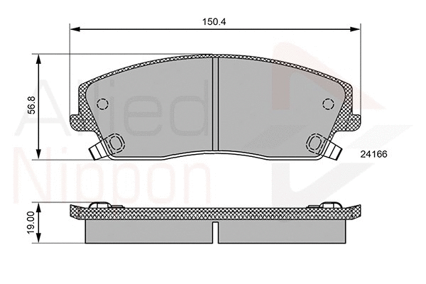 Brake Pad Set, disc brake (ADB36085)