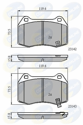 Brake Pad Set, disc brake (CBP31258)