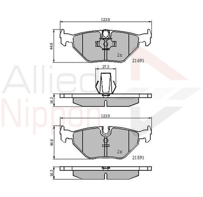 Brake Pad Set, disc brake (ADB01011)