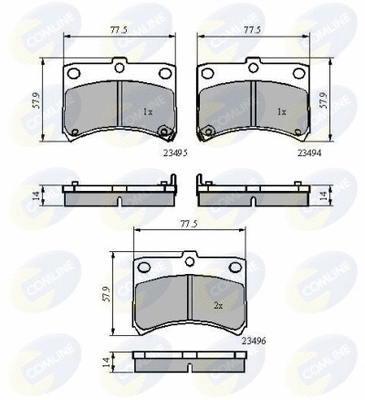 Brake Pad Set, disc brake (CBP3801)