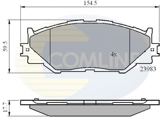 Brake Pad Set, disc brake (CBP01632)