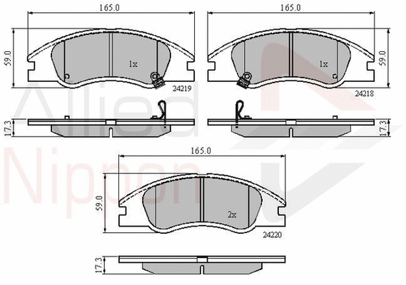 Brake Pad Set, disc brake (ADB31321)