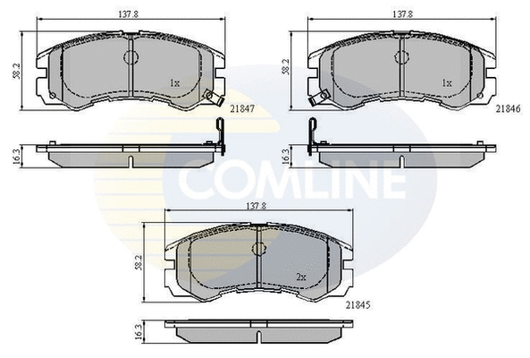Brake Pad Set, disc brake (CBP3229)
