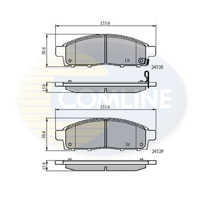 Brake Pad Set, disc brake (CBP31584)