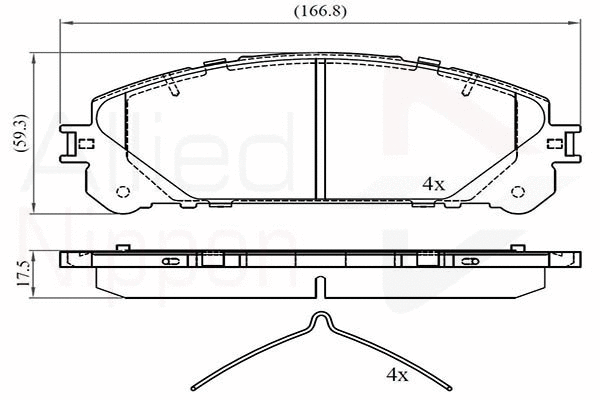 Brake Pad Set, disc brake (ADB02267)