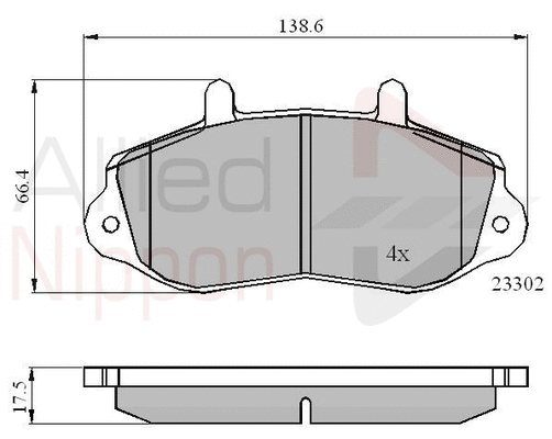 Brake Pad Set, disc brake (ADB01021)