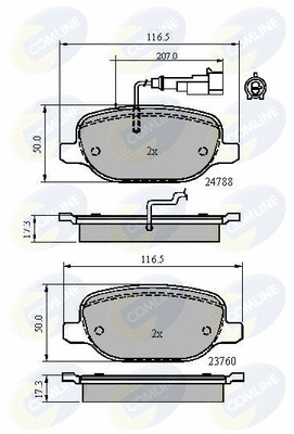 Brake Pad Set, disc brake (CBP11769)