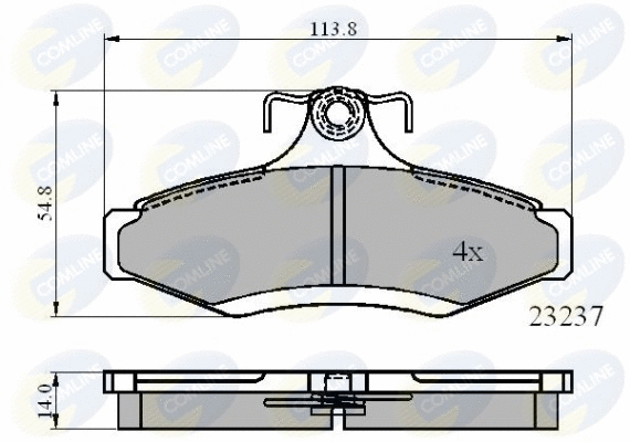 Brake Pad Set, disc brake (CBP0495)