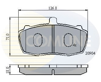 Brake Pad Set, disc brake (CBP01066)