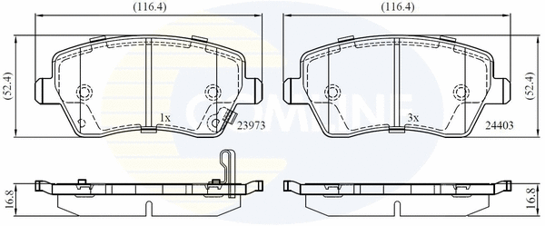 Brake Pad Set, disc brake (CBP32008)