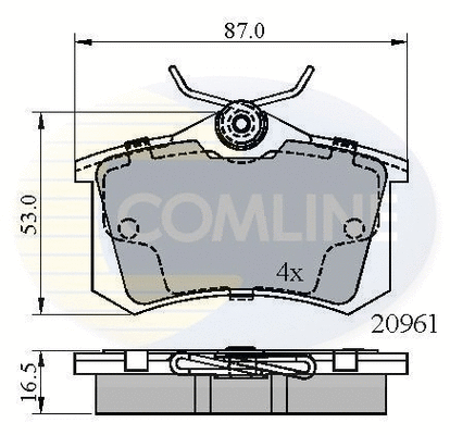 Brake Pad Set, disc brake (CBP01716)