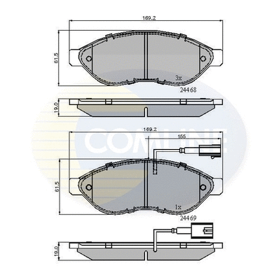 Brake Pad Set, disc brake (CBP11589)