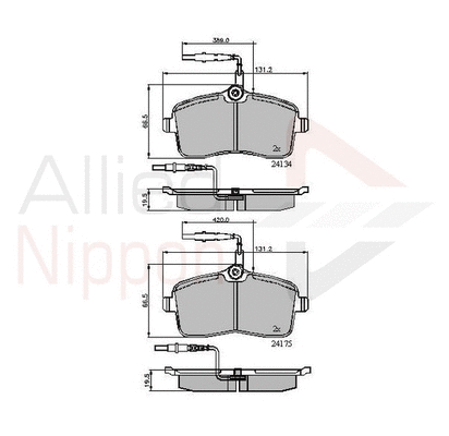 Brake Pad Set, disc brake (ADB11250)