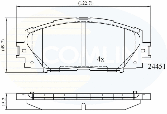 Brake Pad Set, disc brake (CBP06014)