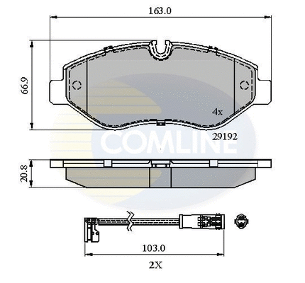Brake Pad Set, disc brake (CBP21555)