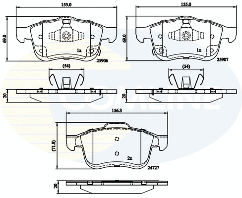 Brake Pad Set, disc brake (CBP32280)