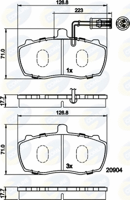 Brake Pad Set, disc brake (CBP11066)