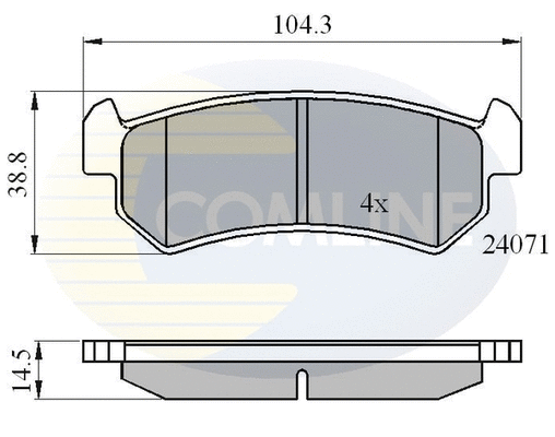 Brake Pad Set, disc brake (CBP01191)