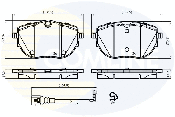 Brake Pad Set, disc brake (CBP22867)