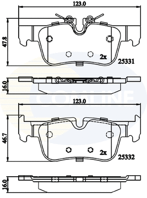 Brake Pad Set, disc brake (CBP02318)