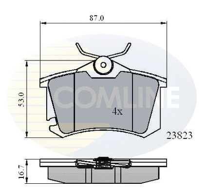 Brake Pad Set, disc brake (CBP01761)